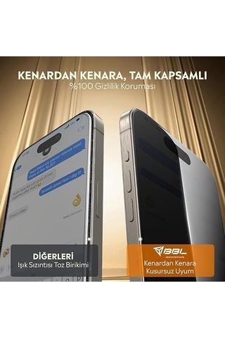 Apple iPhone Uyumlu 13 Privacy Hayalet Cam Tam Ekran Temperli Koruyucu