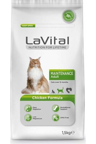 La Vital Maintenance Tavuklu Yetişkin Kedi Maması 1500 G