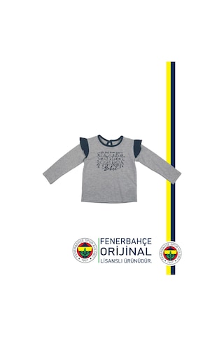 Fenerbahçe Lisanslı Uzun Kol Lacivert Bebek Sweat Gri