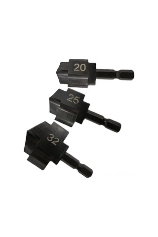 Tenfowee 3'lü Ppr Su Borusu Delme Aleti Seti - 20/25/32 Mm Çelik Basamaklı Matkap Uçları, Isı Su Boruları İçin