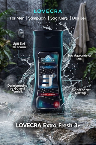Şampuan Saç Kremi Duş Jeli For Men 3 Etkili Onarıcı Güçlendirici Bakım Besleyici 290 Ml Tüm Saç Tipleri