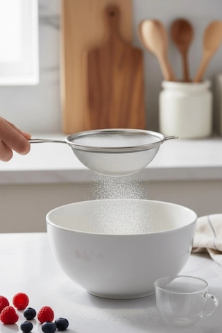 Paslanmaz Çelik Kalaylı Süzgeç 17 Cm Çok Renkli