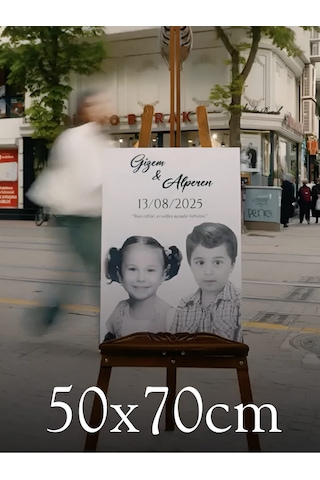 Karşılama Panosu Özel Gün / Düğün & Kına & Nişan & Söz & Doğum Günü Beyaz