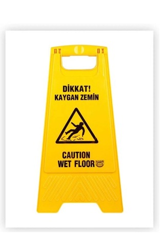 Kaygan Zemin Levhası Kaymayı Önleyici Uyarı Levhası, Kaygan Zemin İşareti, Kayma Risk Levhası