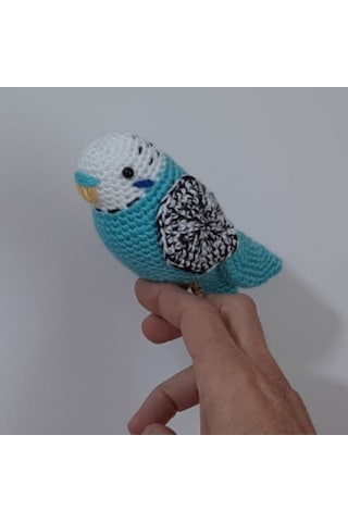 Amigurumi Kuş Muhabbet Kuşu Turkuaz Bebek Oyuncakları