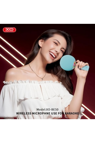 Xo Be50 Kablosuz Karaoke Mikrofonu Bluetooth 5.3 Şarjlı Taşınabilir Profesyonel Ses Değiştiricili