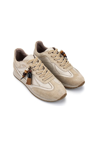 Tamer Tanca Kadın Hakiki Deri Bej Sneakers & Spor Ayakkabı 488 5022 Bn Ayk Y26 Bej Dr/bej Suet
