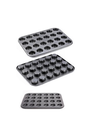 Teflon Muffin Kalıbı Kek Kalıbı 24 Lü