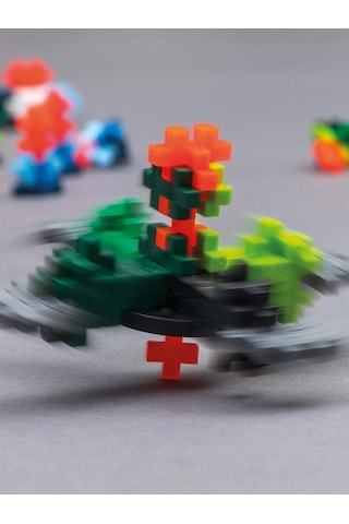 Plus - Plus Minecraft Temalı Learn To Build Spinning Tops Renkli Topaçlar Lego Yapı Oyuncağı