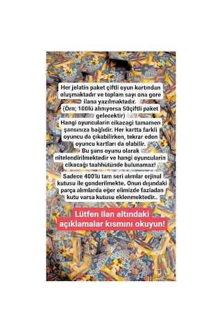 Süper Final 10. Yıl Güncel Transferler Futbol Oyun Kartları 100 Paket 200 Adet