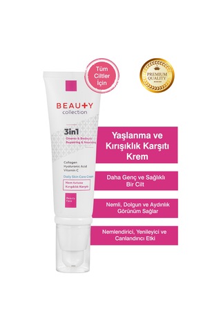 Beauty Collection 3 in 1 Nemlendirici Cilt Bakım Kremi 50 ML