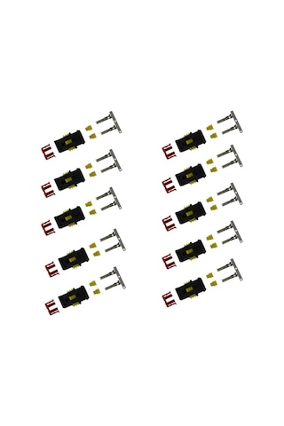 10 Adet 2 Fişli Süper Seal Erkek Soket Demonte Dişi Teminalli