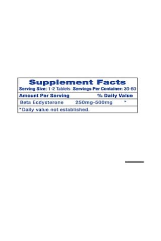 Hitech Pharmaceuticals Ecdısten Beta Ecdysterone 250 Mg 60 Tablet