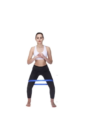 60 Cm Pilates Jimnastik Egzersiz Yoga Direnç Bandı Mavi - Hafif