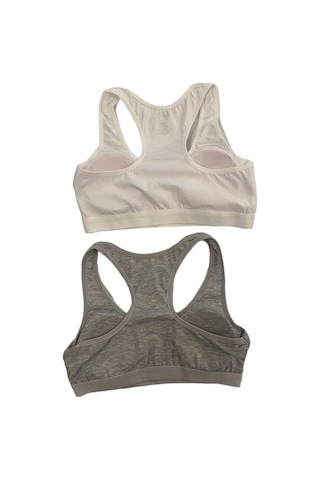 Underwear Bodyway 2'li Pedli Sporcu Büstiyer 80-95 Beyaz - Gri