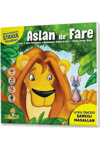 Aslan Ile Fare Uyku Öncesi Şarkılı Masallar Stickerlı