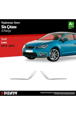 S-Dizayn Seat Leon Krom Sis Farı Çerçevesi 2 Prç. 2013-2016