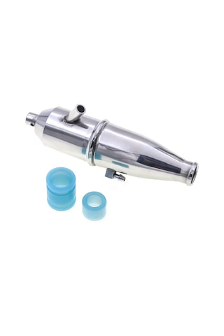 Yaozixa Alüminyum Alçımlı Simülasyon Egzos Borusu - 13.1x17cm, 37g, 2 Adet Bağlantı Parçası Dahil 5 Adetten Başlayan Sipariş