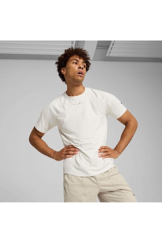 Puma Cloudspun Soft Breathable Erkek Beyaz Yuvarlak Yaka Tişört Beyaz
