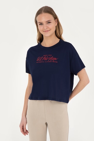 U.S. Polo Assn. Kadın Lacivert Bisiklet Yaka Tişört 50282898-VR033