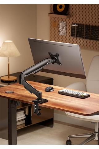 Voltix Monitör Tutucu 17" - 32" Ekranlar İçin 9kg Taşıyabilir, Lcd Led Amortisörlü Vesa Monitör Tutucu A.Ağaç