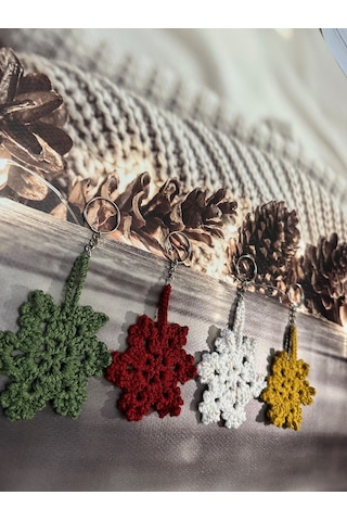 4 Lü Örgü Kartanesi Anahtarlık