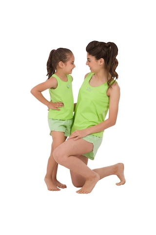 The Don Anne-Kız Fıstık Yeşili Kız Çocuk Şort Takımı (2-8 Yaş)