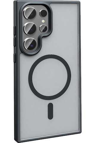 Samsung Uyumlu Galaxy S26 Ultra Kılıf Kablosuz Şarj Mat Arka Yüzey Sio Kapak Telefon Kılıfı Siyah
