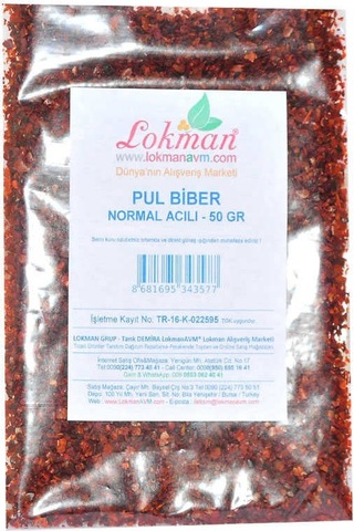 Pul Biber Normal Acılı 50 Gr Paket Doğal
