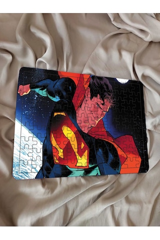 Çocuk Puzzle Ahşap Süperman 108 Parça Mobilya