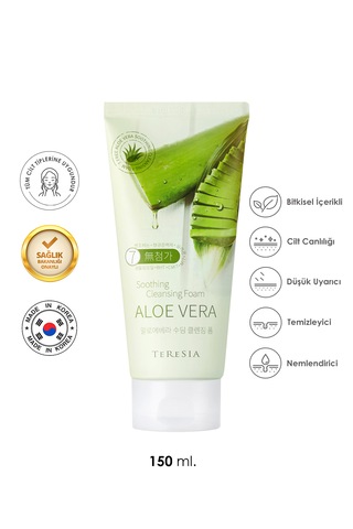 Yatıştırıcı Ve Nemlendirici %100 Saf Aloe Vera Içeren Temizleyici Köpük 150ml