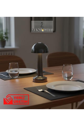 Zenlight Mantar Masa Lambası Antrasit