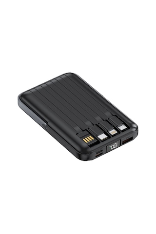Linktech WF27 Mini Led Ekranlı 10000 mAh 22.5w Powerbank Siyah