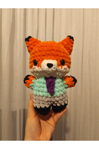 Nick El Yapımı Amigurumi Anahtarlık Örgü Peluş Figür 02 - Çok Renkli