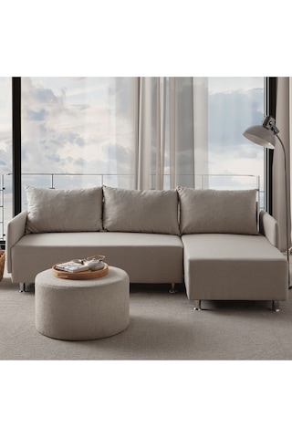 Mondy Köşe Koltuk Takımı Krem Antrasit