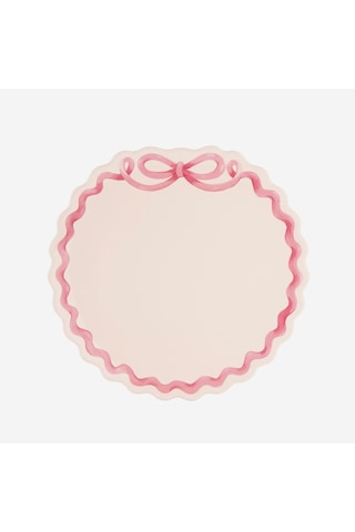 Pembe Stoneware Yemek Tabağı 25 Cm