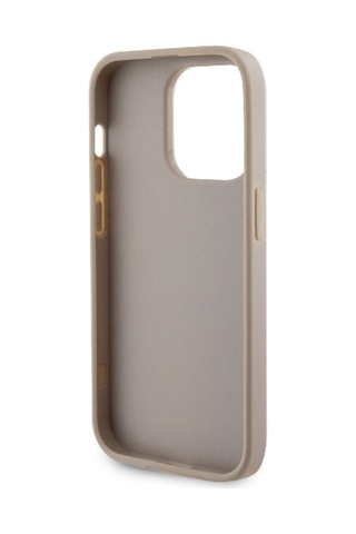 Apple Uyumlu iPhone 15 Pro Kılıf Guess Lisanslı Deri 4g Metal Logo Strass Kapak