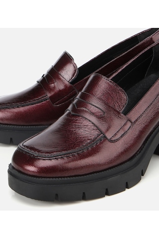 Hotiç Kadın Rugan Deri Bordo Topuklu Klasik Loafer 01ayh314470a780 01ayh314470a780 Bordo