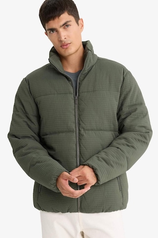 Defacto Regular Fit Dik Yaka Astarlı Fermuarlı Cepli Kışlık Mont F0418ax25wnkh430 Haki-kh430
