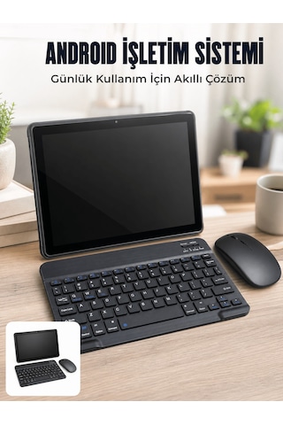 Android Tablet Bluetooth Klavye Mouse Seti Sım Kart Girişi Kablosuz Bağlantı Ve Günlük Kullanıma