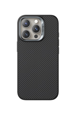 Apple Uyumlu iPhone 16 Pro Max Kılıf Karbon Fiber M-safe Kamera Kontrol Butonlu Benks Hybrid Armorpro 600d Kevlar Siyah