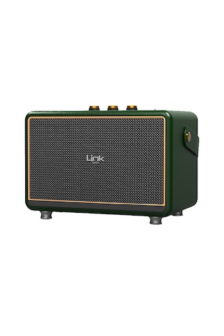 Linktech M407 Premium Retro 50 W Bluetooth Hoparlör + 2 Adet Mikrofon
