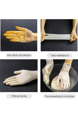 Suofeng 100 Adet Tek Kullandım At Gantsi: Lateks, Steril, Tozsuz, Esnek, Bez Renkli, Kirleticiyi Engeller, Nemli Durumlarda Tutuşu İyidir Bej