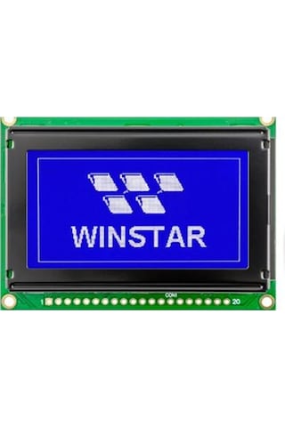 Winstar 2.4 Inch Wg12864b-tmı-v N Mavi Glcd Modül 5v 128x64 Pixel Grafik Lcd Display Ekran Gösterge