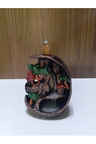 Tedi Sanat Mini Ay Dağ Şelale Geri Akış Tütsülük Buhurdanlık Tedi Sanat Mini Ay Dağ Şelale Geri Akış Tütsülük Buhurdanlık