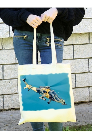 Anahtarlık Sepeti Bez Çanta - Atak Helikopter