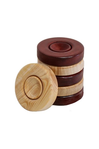 El Yapımı Şimşir Ahşap Tavla Pulu 35 MM