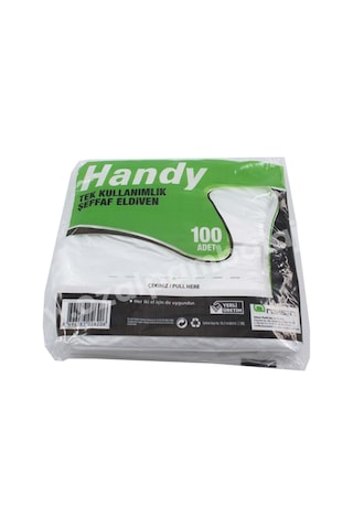 Handy Hdpe İş Temizlik Tek Kullanımlık Şeffaf Eldiven Büyük Boy 3 x 100'lü