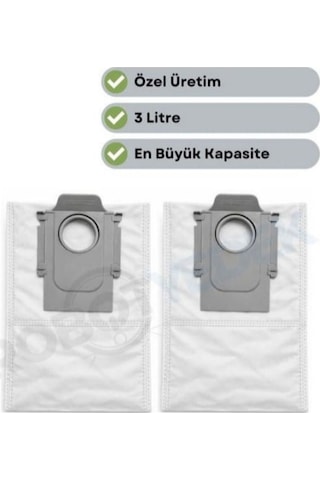 Roborock Saros 10 Uyumlu 2 Adet Toz Çöp Torbası