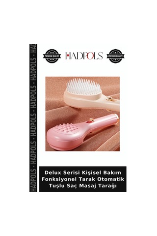 Delux Serisi Kişisel Bakım Fonksiyonel Tarak Otomatik Tuşlu Saç Masaj Tarağı